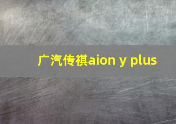 广汽传祺aion y plus